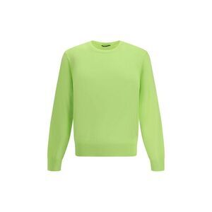 Tom Ford Cotton Sweatshirt with Ribbed Trims and Crew Neck Men Bicolor Sweaters